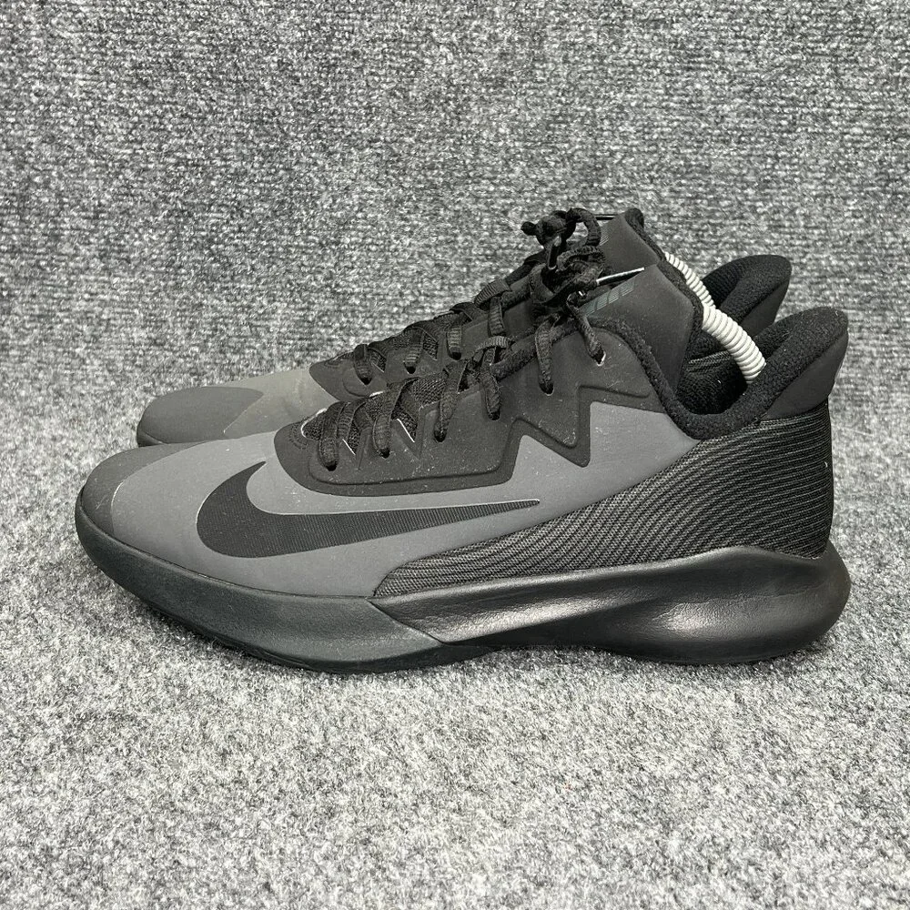 Nike Precision IV NBK Basketball‎ Shoes Men's Size 8 Dark Smoke Black Athletic